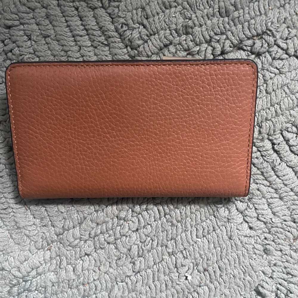 Kate Spade Leila Small Slim Bifold Wallet Warm Gingerbread Brown - Picture 4 of 7